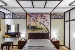 Japanese style in the bedroom interior