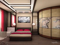 Japanese style in the bedroom interior