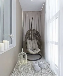 Living room design with hanging chair