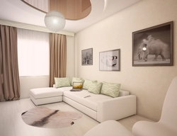 Living room in a studio apartment in a modern style photo