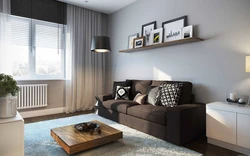 Living Room In A Studio Apartment In A Modern Style Photo
