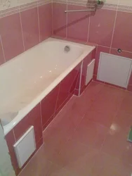 Box In The Bathroom Covers The Pipes Photo