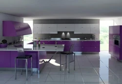 Colors that go with gray in the interior of the kitchen
