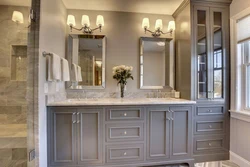 Built-in furniture in the bathroom photo