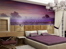 Bedroom Interior With Photo Wallpaper