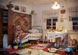 Тасвири дохилии хобгоҳи rustic