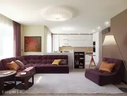 Bordo rangdagi yashash xonasi dizayni