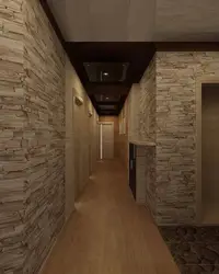Finishing The Apartment With Stone And Wallpaper Photo