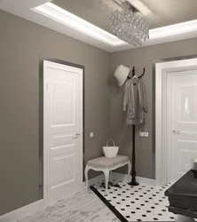 Hallways In Gray And White Photo