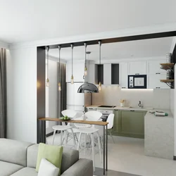 Kitchen Area In A Studio Apartment Photo