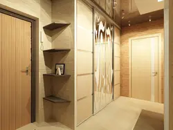 Interiors of the hallways of apartments in a panel house photo