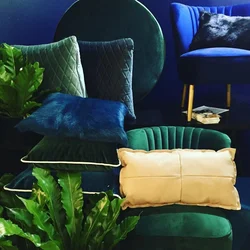 Blue Green Bedroom Interior