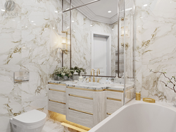 Gray marble in the bathroom interior photo