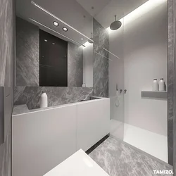 Gray marble in the bathroom interior photo