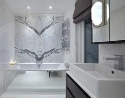 Gray marble in the bathroom interior photo