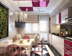 Kitchens 10 Sq M Photo With Access To The Balcony