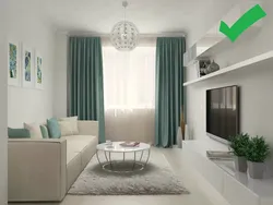 Living room design 19 sq m in modern style photo