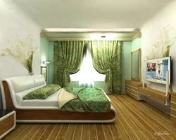 All bedroom interiors photos in green tones