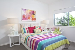 Bright bedroom interior design