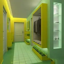 Bir mənzil fotoşəkilində kiçik bir koridor üçün rəng