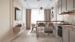 Powder kitchens in the interior photo