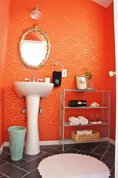 Orange bathroom photo