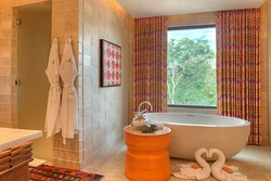 Orange bathroom photo