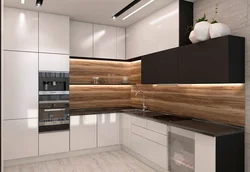 Kitchen design with facades