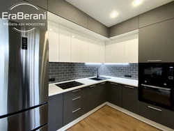 Kitchens in gray and black photo