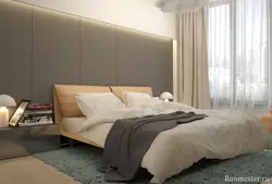 Ivory color in the bedroom interior