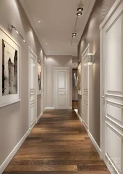 Hallway design with light doors