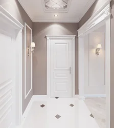 Işıq qapıları ilə koridor dizaynı
