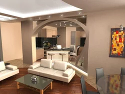 Mətbəx qonaq otağı drywall dizayn