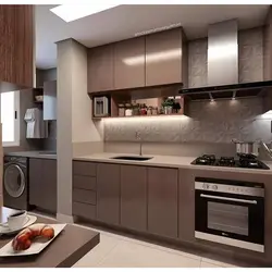 Combination Of Brown And Beige In The Kitchen Interior