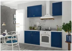 Kitchen Design In White And Blue Tones
