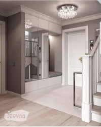 Hallway Design In A Modern Style In Gray Tones