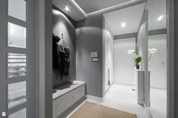 Hallway design in a modern style in gray tones