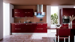 Тарҳи Ошхона Дар Рангҳои Burgundy