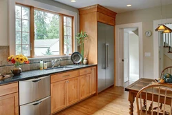 Photo of a kitchen with two doors