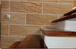 Flexible stone walls in the kitchen photo