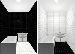 Black floor white walls photo of bathrooms