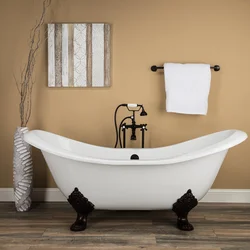 Clawfoot bathtub in the interior