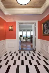 Photo of tiles in the hallway design in a modern style