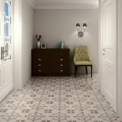 Photo of tiles in the hallway design in a modern style