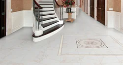 Photo of tiles in the hallway design in a modern style