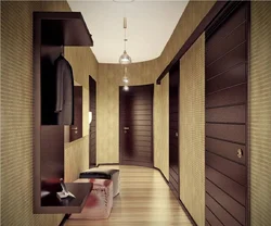 Design options for a narrow corridor in an apartment photo