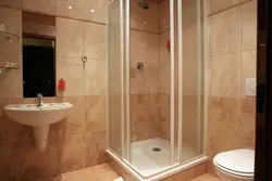 Shower in the bathroom in the apartment photo
