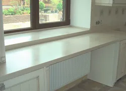 Window sill in the kitchen photo