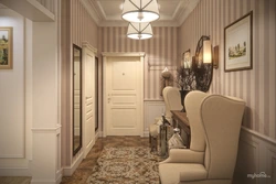 Hallway with stripes design photo