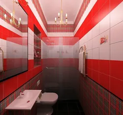 Bathroom red black design